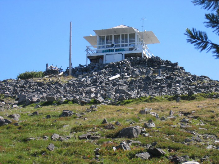 a lookout tower in the idaho wilderness