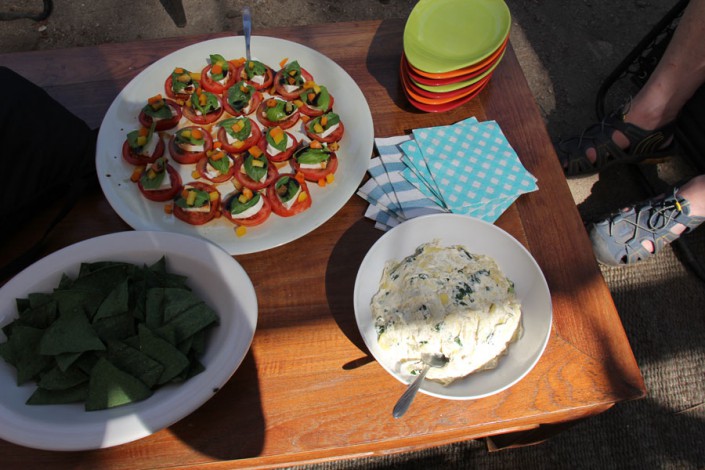 gourmet appetizers served for glamping