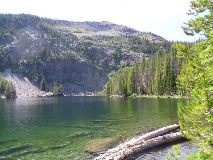 mountain lake in bitterroot selway wilderness