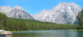 mountains and lake